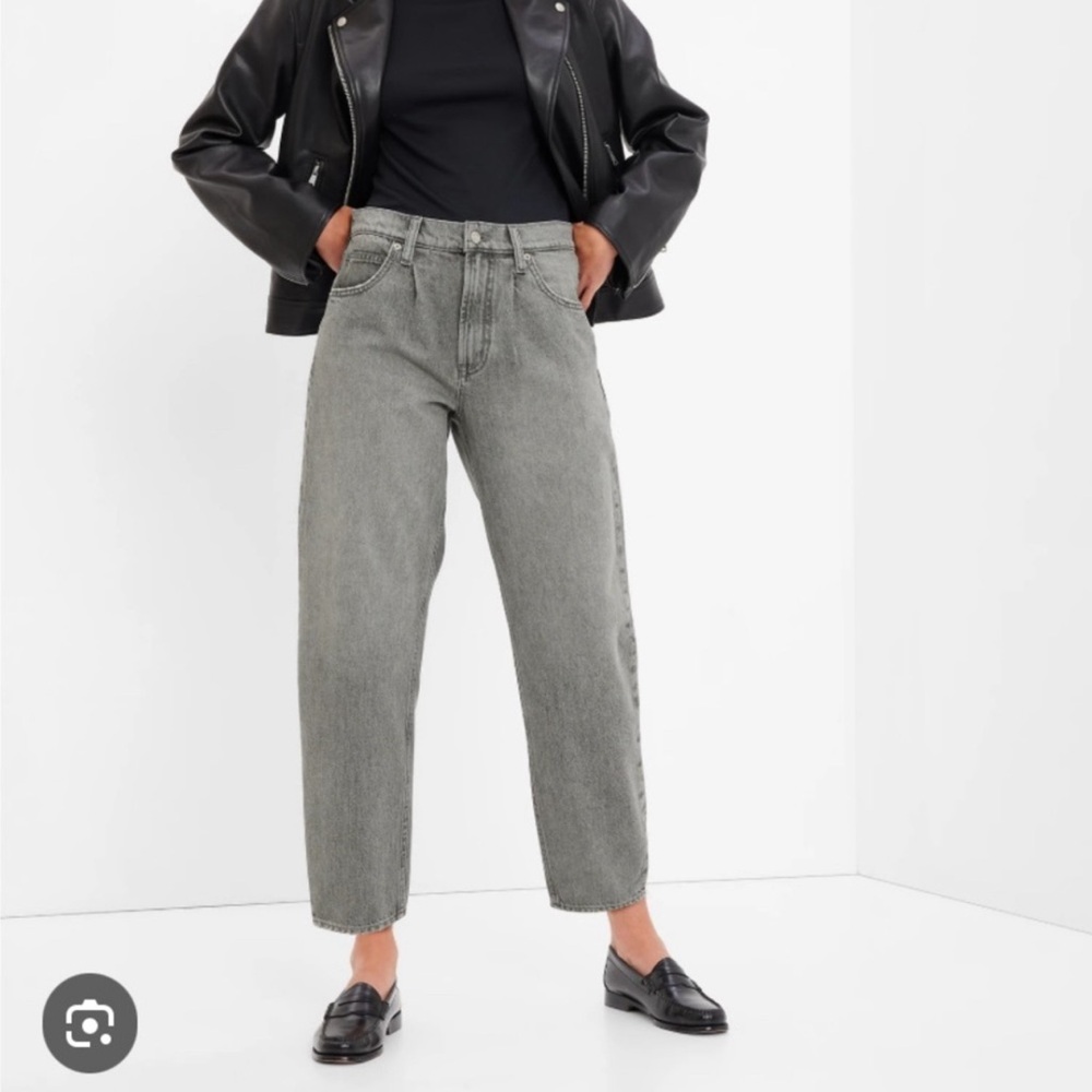 High-Rise Gray Women's Jeans